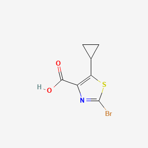 molecular formula C7H6BrNO2S B1380863 2-Bromo-5-cyclopropyl-1,3-thiazole-4-carboxylic acid CAS No. 1694180-93-2