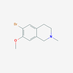 molecular formula C11H14BrNO B1380864 6-Bromo-7-methoxy-2-methyl-1,2,3,4-tetrahydroisoquinoline CAS No. 1784885-77-3