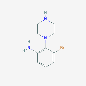 3-Bromo-2-(piperazin-1-yl)aniline