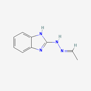 molecular formula C9H10N4 B13808721 Acetaldehyde,1H-benzo[D]imidazol-2-ylhydrazone 