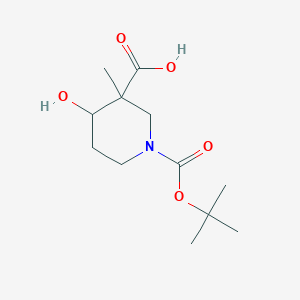 1-(tert-Butoxycarbonyl)-4-hydroxy-3-methylpiperidine-3-carboxylic acid