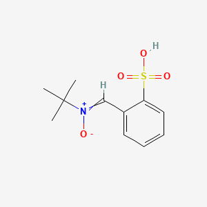 molecular formula C11H15NO4S B13808764 2-sulfophenyl-N-t-butylnitrone 