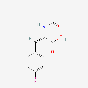 molecular formula C11H10FNO3 B13808784 P-Fluoro-A-acetamidocinnamic acid 