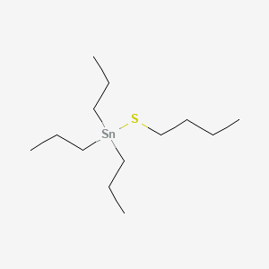 molecular formula C13H30SSn B13808802 Stannane, (butylthio)tripropyl- CAS No. 67445-50-5