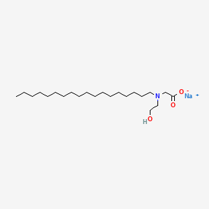 molecular formula C22H44NNaO3 B13808808 Glycine, N-(2-hydroxyethyl)-N-octadecyl-, monosodium salt CAS No. 66810-88-6