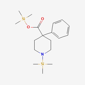 molecular formula C18H31NO2Si2 B13808811 Trimethylsilyl 4-phenyl-1-(trimethylsilyl)-4-piperidinecarboxylate CAS No. 55268-57-0