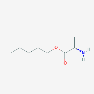 molecular formula C8H17NO2 B13808816 L-Alanine,pentylester(9CI) 