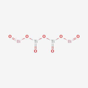 molecular formula Bi2O7Ti2 B13808838 Oxo-oxobismuthanyloxy-(oxo(oxobismuthanyloxy)titanio)oxytitanium 