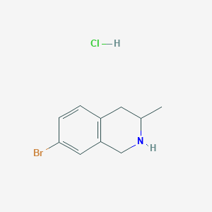 molecular formula C10H13BrClN B1380884 7-Bromo-3-methyl-1,2,3,4-tetrahydroisoquinoline hydrochloride CAS No. 848135-96-6