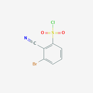 molecular formula C7H3BrClNO2S B1380887 3-Bromo-2-cyanobenzene-1-sulfonyl chloride CAS No. 612541-16-9