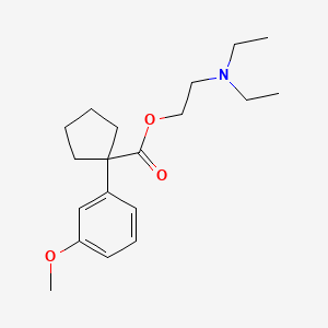 molecular formula C19H29NO3 B13808879 Cyclopentanecarboxylic acid, 1-(m-methoxyphenyl)-, 2-(diethylamino)ethyl ester CAS No. 69352-92-7