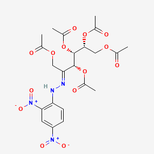 molecular formula C22H26N4O14 B13808894 D-Fructose, (2,4-dinitrophenyl)hydrazone, 1,3,4,5,6-pentaacetate CAS No. 54538-26-0