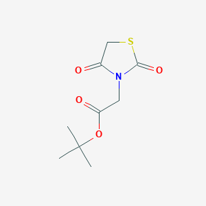 molecular formula C9H13NO4S B1380890 叔丁基 2-(2,4-二氧代-1,3-噻唑烷-3-基)乙酸酯 CAS No. 50773-27-8