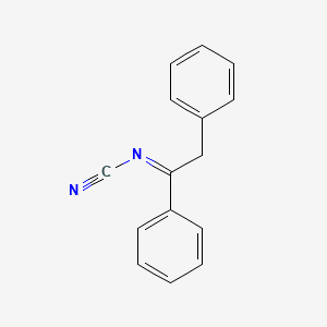 molecular formula C15H12N2 B13808903 1,2-Diphenylethylidenecyanamide 