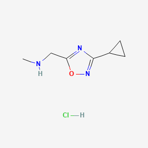 1-(3-cyclopropyl-1,2,4-oxadiazol-5-yl)-N-methylmethanamine hydrochloride