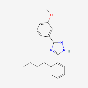 molecular formula C19H21N3O B13808912 s-Triazole, 3-(o-butylphenyl)-5-(m-methoxyphenyl)- CAS No. 85303-89-5