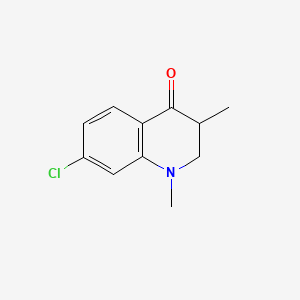 molecular formula C11H12ClNO B13808918 7-Chloro-1,3-dimethyl-1,2,3,4-tetrahydro-4-quinolinone CAS No. 53207-50-4
