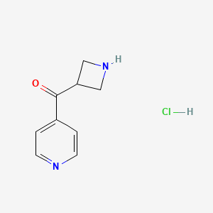 molecular formula C9H11ClN2O B1380893 Azetidin-3-yl(pyridin-4-yl)methanone hydrochloride CAS No. 1823607-08-4