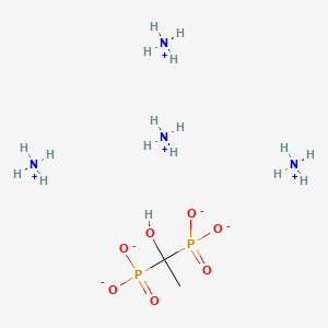 molecular formula C2H20N4O7P2 B13808941 Tetraammonium (1-hydroxyethylidene)bisphosphonate CAS No. 7101-46-4
