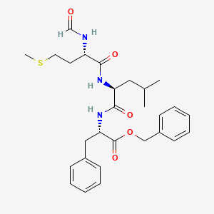 molecular formula C28H37N3O5S B13808950 (S)-benzyl 2-((S)-2-((S)-2-formamido-4-(methylthio)butanamido)-4-methylpentanamido)-3-phenylpropanoate 
