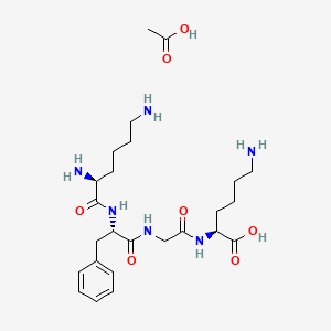 molecular formula C25H42N6O7 B13809026 H-Lys-Phe-Gly-Lys-OH.CH3CO2H 
