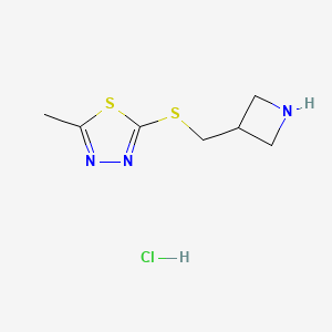 2-((Azetidin-3-ylmethyl)thio)-5-methyl-1,3,4-thiadiazole hydrochloride