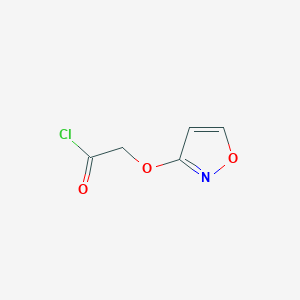 molecular formula C5H4ClNO3 B13809081 Acetyl chloride,(3-isoxazolyloxy)- 