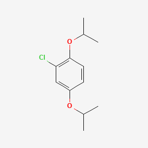 molecular formula C12H17ClO2 B13809124 Benzene, 2-chloro-1,4-bis(1-methylethoxy)- CAS No. 61886-39-3