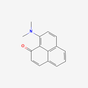 molecular formula C15H13NO B13809210 1H-Phenalen-1-one, 9-dimethylamino- CAS No. 69454-55-3