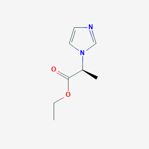 molecular formula C8H12N2O2 B13809228 ethyl (2S)-2-imidazol-1-ylpropanoate 