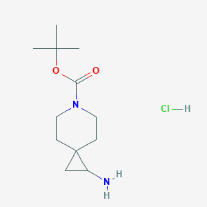 molecular formula C12H23ClN2O2 B1380926 tert-Butyl 1-amino-6-azaspiro[2.5]octane-6-carboxylate hydrochloride CAS No. 1864015-44-0