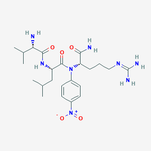 molecular formula C23H38N8O5 B13809261 H-Val-Leu-N(Ph(4-NO2))Arg-NH2 