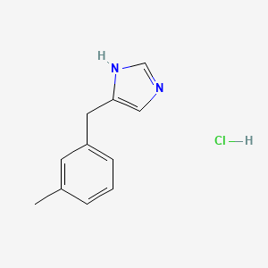 molecular formula C11H13ClN2 B13809264 1H-Imidazole, 4-((3-methylphenyl)methyl)-, monohydrochloride CAS No. 78892-47-4