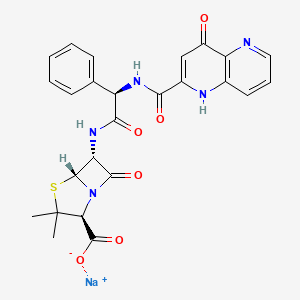 molecular formula C25H22N5NaO6S B13809298 Apalcillin (sodium) 