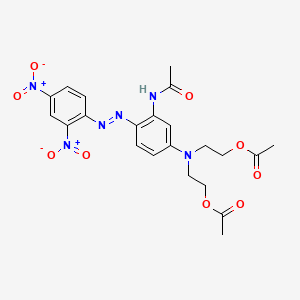 molecular formula C22H24N6O9 B13809332 Acetamide, N-[5-[bis[2-(acetyloxy)ethyl]amino]-2-[(2,4-dinitrophenyl)azo]phenyl]- CAS No. 68391-47-9