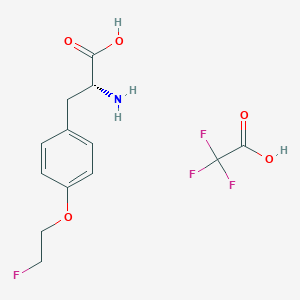 molecular formula C13H15F4NO5 B13809344 D-Tyrosine,o-(2-fluoroethyl)-,trifluoroacetate 