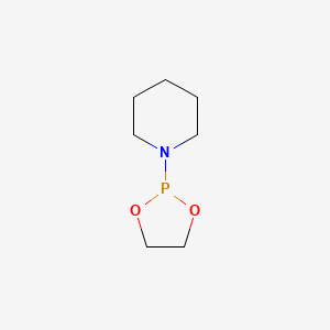 molecular formula C7H14NO2P B13809345 Ethylene piperidinophosphonite CAS No. 57842-12-3