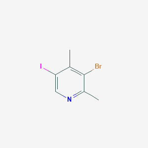 molecular formula C7H7BrIN B1380938 3-Bromo-5-iodo-2,4-dimethylpyridine CAS No. 1820612-73-4