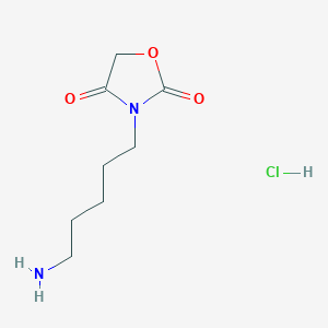 molecular formula C8H15ClN2O3 B1380939 3-(5-Aminopentyl)oxazolidine-2,4-dione hydrochloride CAS No. 1823324-40-8