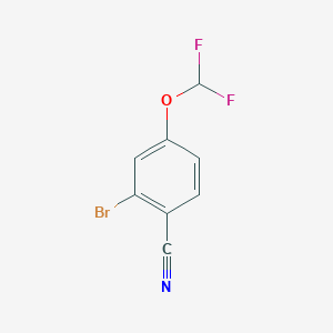 molecular formula C8H4BrF2NO B1380944 2-Bromo-4-(difluoromethoxy)benzonitrile CAS No. 1261818-72-7