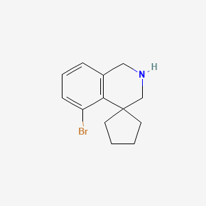 molecular formula C13H16BrN B13809440 5'-Bromo-2',3'-dihydro-1'H-spiro[cyclopentane-1,4'-isoquinoline] CAS No. 885269-47-6