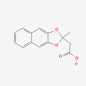 molecular formula C14H12O4 B13809452 2-(2-methylbenzo[f][1,3]benzodioxol-2-yl)acetic acid CAS No. 50835-99-9