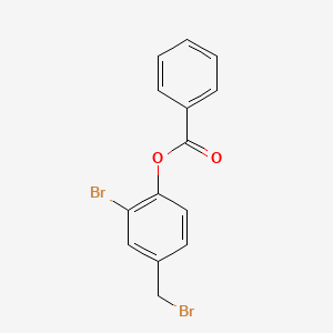molecular formula C14H10Br2O2 B13809476 2-Bromo-4-(bromomethyl)phenyl benzoate CAS No. 536974-77-3