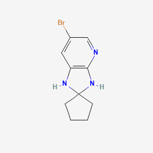 molecular formula C10H12BrN3 B13809518 6-Bromo-2,2-spirocyclopentane-2,3-dihydro-1H-imidazo[4,5-b]pyridine CAS No. 885266-85-3
