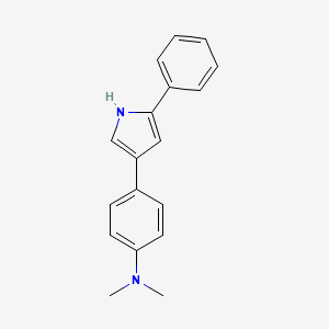 molecular formula C18H18N2 B13809535 N,N-dimethyl-4-(5-phenyl-1H-pyrrol-3-yl)aniline CAS No. 862201-34-1
