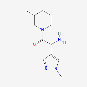 2-amino-2-(1-methyl-1H-pyrazol-4-yl)-1-(3-methylpiperidin-1-yl)ethan-1-one