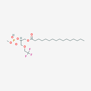molecular formula C22H42F3O7P B138096 1-Hexadecyl-3-trifluoroethylglycero-sn-2-phosphomethanol CAS No. 137464-44-9