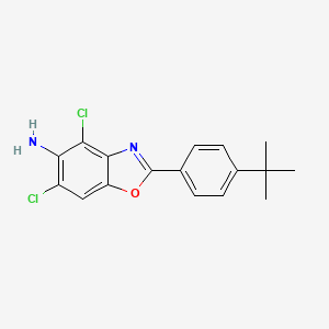 molecular formula C17H16Cl2N2O B13809631 2-(4-tert-butylphenyl)-4,6-dichloro-1,3-benzoxazol-5-amine 
