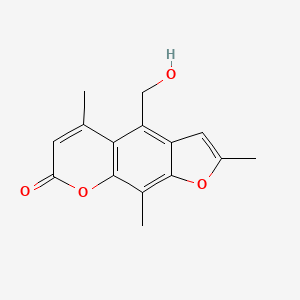 molecular formula C15H14O4 B13809664 4-(Hydroxymethyl)-2,5,9-trimethyl-7H-furo[3,2-G]chromen-7-one 