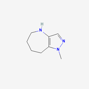 molecular formula C8H13N3 B13809693 Pyrazolo[4,3-b]azepine,1,4,5,6,7,8-hexahydro-1-methyl- 